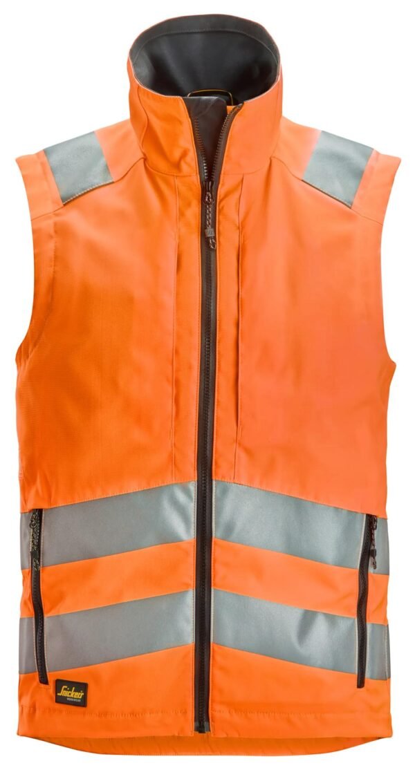 Custom High-Visibility Utility Work Vest with Zipped Storage — garment development reference
