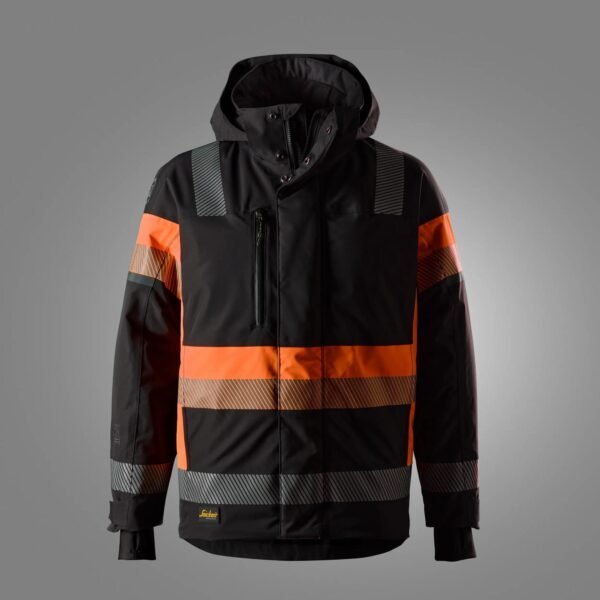 Custom High-Visibility Waterproof Stretch Insulated Work Jacket Custom High-Visibility Waterproof Stretch Insulated Work Jacket — garment development reference