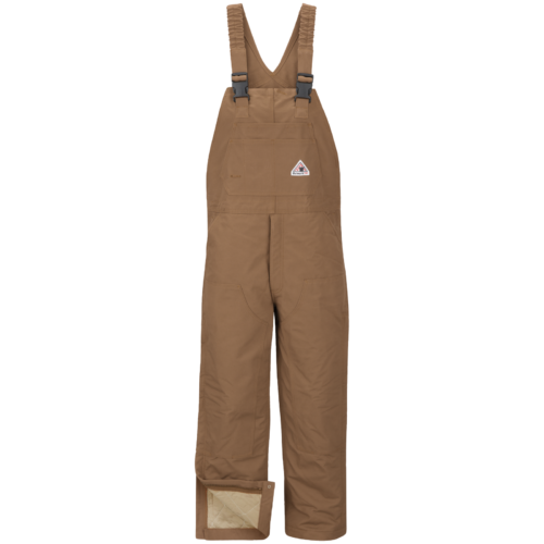 Custom Insulated Duck Bib Overall with Thigh Zips Custom Insulated Duck Bib Overall with Thigh Zips — garment development reference