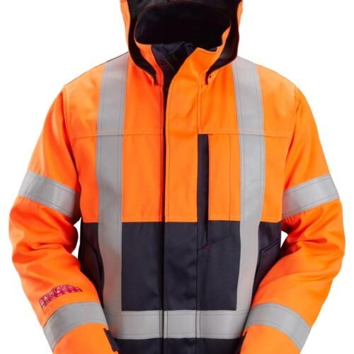 Custom Insulated High-Visibility Hooded Work Jacket — garment development reference