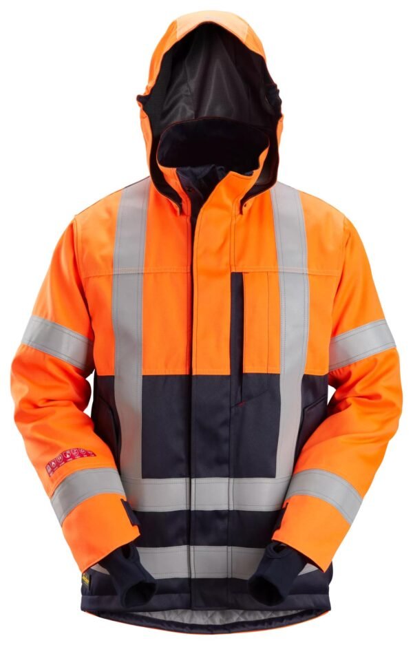 Custom Insulated High-Visibility Hooded Work Jacket Custom Insulated High-Visibility Hooded Work Jacket — garment development reference