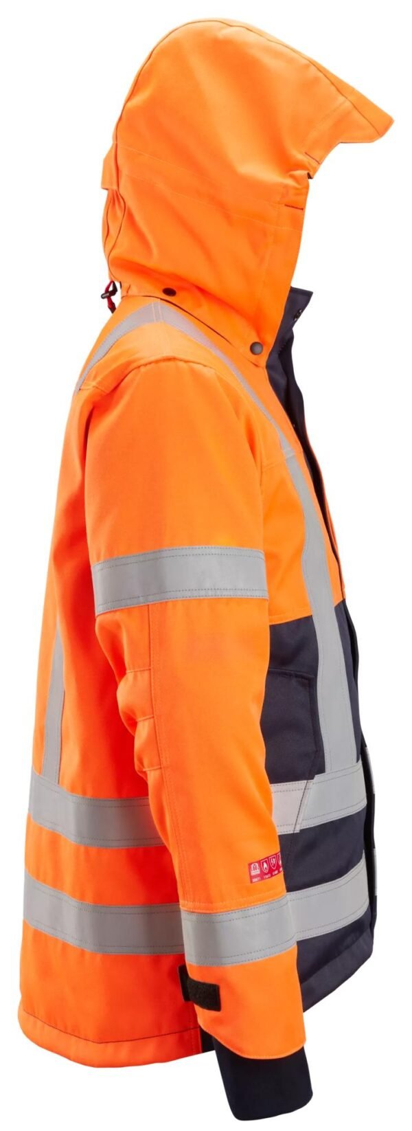 Custom Insulated High-Visibility Hooded Work Jacket Custom Insulated High-Visibility Hooded Work Jacket — reference garment view 4