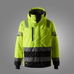 Custom Insulated High-Visibility Waterproof Stretch Work Jacket — garment development reference