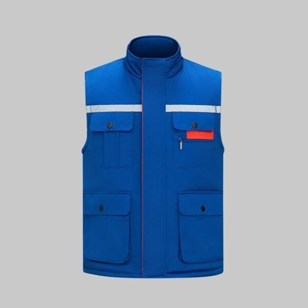 Custom Insulated Stand-Collar Hi-Vis Work Vest Custom Insulated Stand-Collar Hi-Vis Work Vest - additional product view