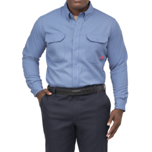 Custom Lightweight Gusseted Long Sleeve Woven Work Shirt — garment development reference