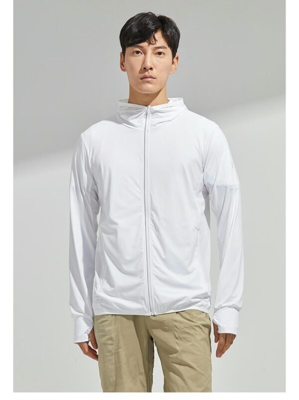 Custom Lightweight Hooded Sun-Protection Work Jacket Custom Lightweight Hooded Sun-Protection Work Jacket — reference garment view 2
