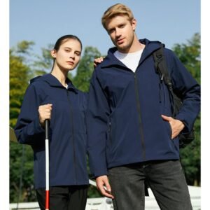 Custom Lightweight Hooded Work Windbreaker with Mesh Lining — garment development reference
