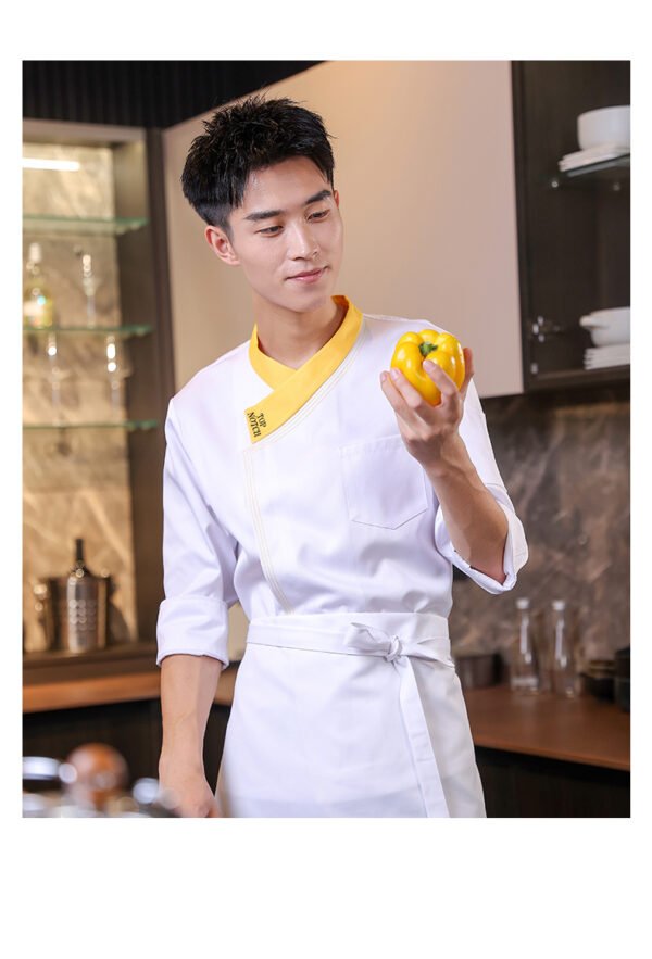 Custom Long-Sleeve Back-Vent Chef Jacket Custom Long-Sleeve Back-Vent Chef Jacket — reference garment view 6