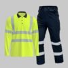 Custom Long-Sleeve Hi-Vis Polo and Reinforced Work Trouser Set Custom Long-Sleeve Hi-Vis Polo and Reinforced Work Trouser Set - additional same-model product view