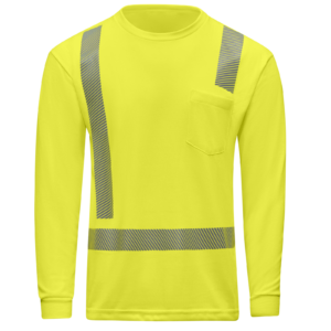 Custom Long-Sleeve Hi-Visibility Pocket Jersey Work Shirt — garment development reference