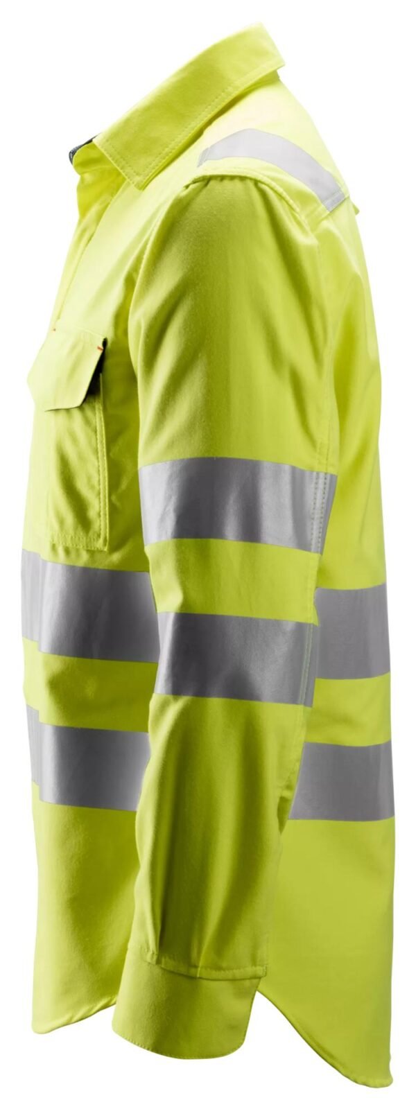 Custom Long-Sleeve High-Visibility Work Shirt with Dual Chest Pockets — reference garment view 3