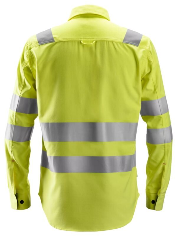 Custom Long-Sleeve High-Visibility Work Shirt with Dual Chest Pockets — reference garment view 2