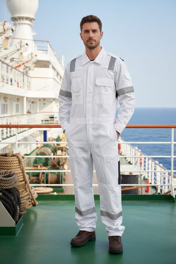 Custom Long-Sleeve Utility Work Coverall — garment development reference