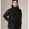 Custom Matte Packaway-Hood Business Commuter Jacket Custom Matte Packaway-Hood Business Commuter Jacket — reference garment view 2