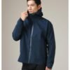 Custom Matte Packaway-Hood Business Commuter Jacket Custom Matte Packaway-Hood Business Commuter Jacket — reference garment view 5