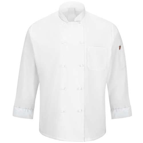 Custom Men’s Ten-Knot Ventilated Double-Breasted Chef Coat Custom Men’s Ten-Knot Ventilated Double-Breasted Chef Coat — garment development reference