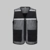 Custom Mesh High-Visibility Team Vest with Reflective Trim Custom Mesh High-Visibility Team Vest with Reflective Trim — reference garment view 3