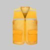 Custom Mesh High-Visibility Team Vest with Reflective Trim Custom Mesh High-Visibility Team Vest with Reflective Trim — reference garment view 6
