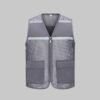 Custom Mesh High-Visibility Team Vest with Reflective Trim Custom Mesh High-Visibility Team Vest with Reflective Trim — reference garment view 4
