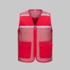 Custom Mesh High-Visibility Team Vest with Reflective Trim Custom Mesh High-Visibility Team Vest with Reflective Trim — reference garment view 5