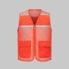 Custom Mesh High-Visibility Team Vest with Reflective Trim Custom Mesh High-Visibility Team Vest with Reflective Trim — reference garment view 2