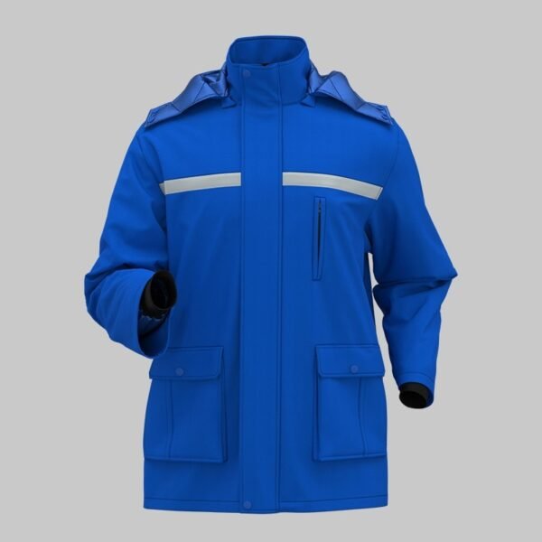 Custom Modular Mid-Length Hi-Visibility Winter Work Jacket Custom Modular Mid-Length Hi-Visibility Winter Work Jacket - additional same-model product view