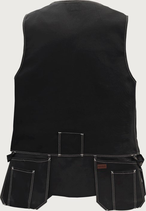 Custom Multi-Pocket Craftsman Work Vest with Extended Back Option — reference garment view 2