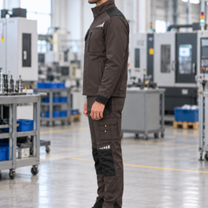 Custom Multi-Pocket Factory Worker Jacket and Trouser Set - complete garment view