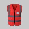 Custom Multi-Pocket Hi-Vis Knit Work Vest Custom Multi-Pocket Hi-Vis Knit Work Vest - additional same-model product view