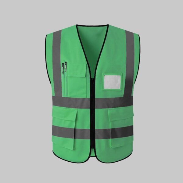 Custom Multi-Pocket Hi-Vis Knit Work Vest Custom Multi-Pocket Hi-Vis Knit Work Vest - additional same-model product view