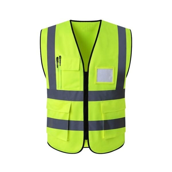 Custom Multi-Pocket Hi-Vis Knit Work Vest Custom Multi-Pocket Hi-Vis Knit Work Vest - additional same-model product view