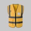 Custom Multi-Pocket Hi-Vis Knit Work Vest Custom Multi-Pocket Hi-Vis Knit Work Vest - additional same-model product view