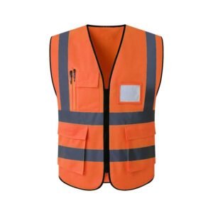 Custom Multi-Pocket Hi-Vis Knit Work Vest - additional same-model product view