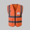 Custom Multi-Pocket Hi-Vis Knit Work Vest Custom Multi-Pocket Hi-Vis Knit Work Vest - additional same-model product view
