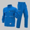 Custom Olive Zip-Front Utility Jacket and Trouser Workwear Set Custom Olive Zip-Front Utility Jacket and Trouser Workwear Set - additional product view