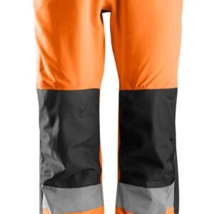 Custom Orange Contrast High-Visibility Waterproof Shell Trousers - main product view