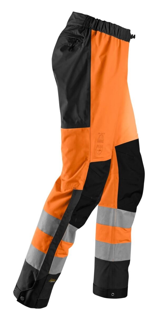 Custom Orange Contrast High-Visibility Waterproof Shell Trousers - additional product view