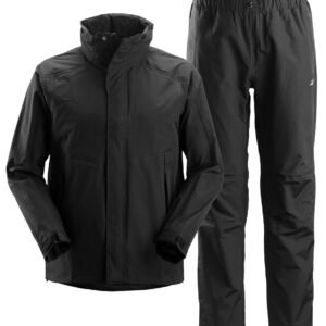 Custom Packable Hooded Rain Jacket and Trouser Work Set - main product view