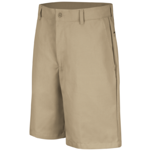 Custom Plain-Front Woven Work Shorts — garment development reference