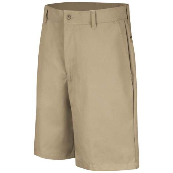 Custom Plain-Front Woven Work Shorts — garment development reference