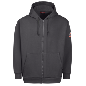 Custom Protective-Target Full-Zip Fleece Work Hoodie — garment development reference