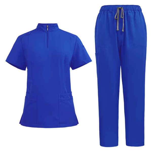 Custom Quarter-Zip Workwear Set Custom medical scrub set garment reference for dental uniform development