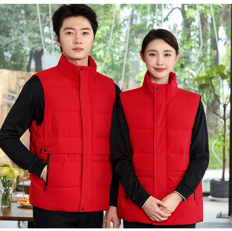 Custom Quilted V-Neck Padded Work Vest - additional product view