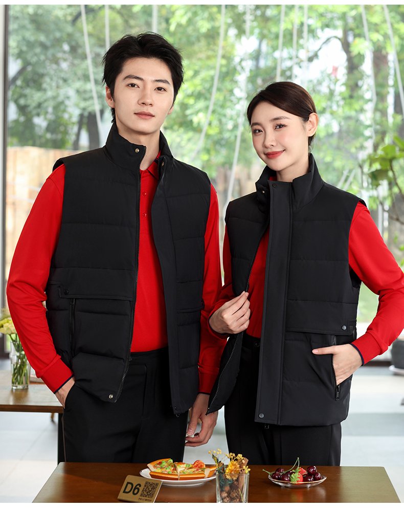 Custom Quilted V-Neck Padded Work Vest - additional product view