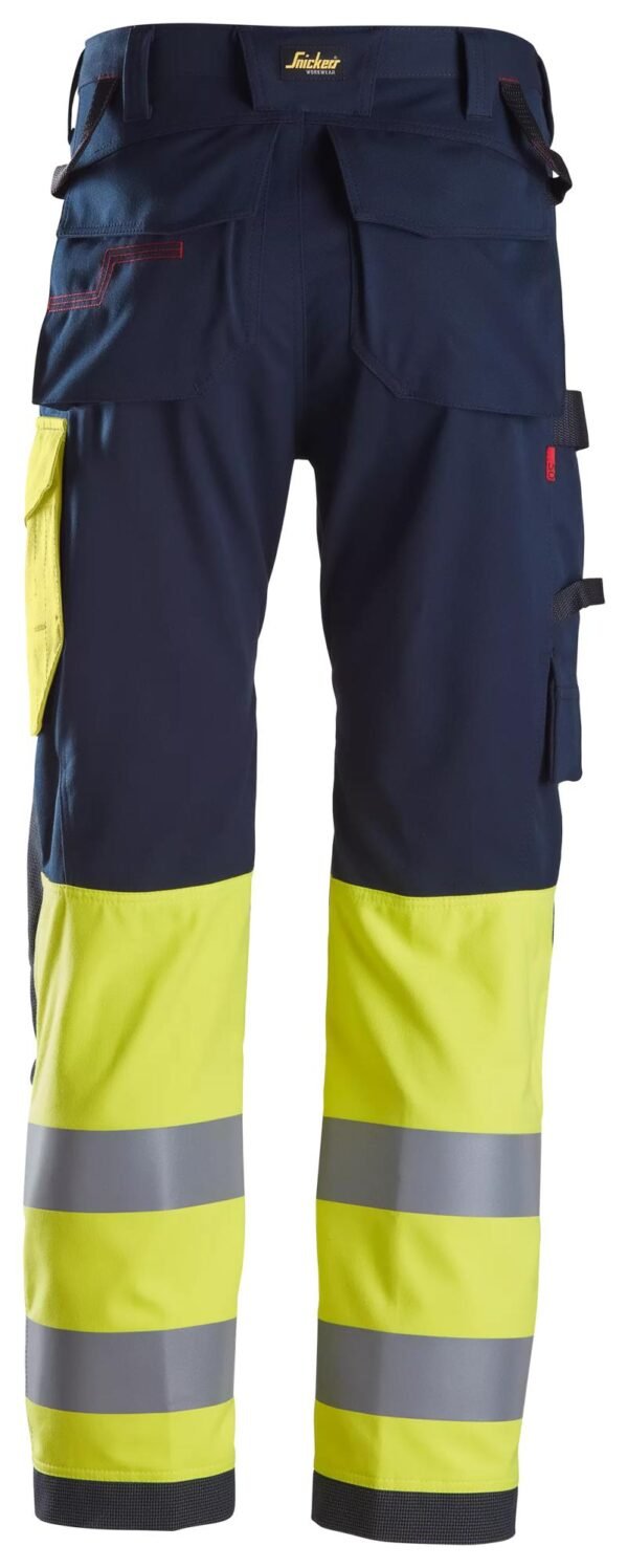 Custom Regular-Fit High-Visibility Cargo Work Trousers with Knee-Pad Pockets Custom Regular-Fit High-Visibility Cargo Work Trousers with Knee-Pad Pockets — reference garment view 2