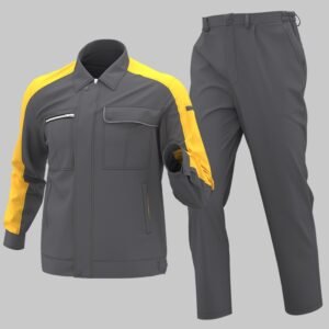 Custom Reinforced Industrial Jacket and Trouser Uniform Set — garment development reference
