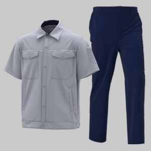 Custom Reinforced Industrial Jacket and Work Pants Uniform Set — garment development reference