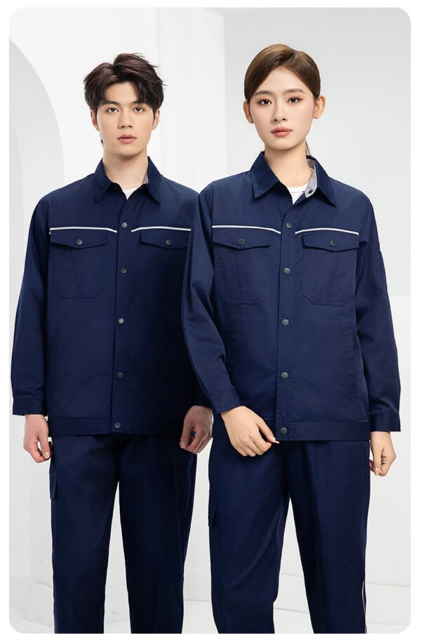 Custom Resin-Snap Long-Sleeve Workshop Shirt with Flap Chest Pockets — reference garment view 8
