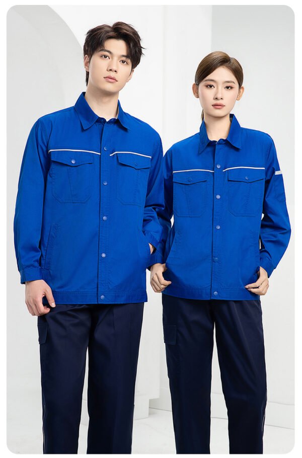 Custom Resin-Snap Long-Sleeve Workshop Shirt with Flap Chest Pockets — reference garment view 7