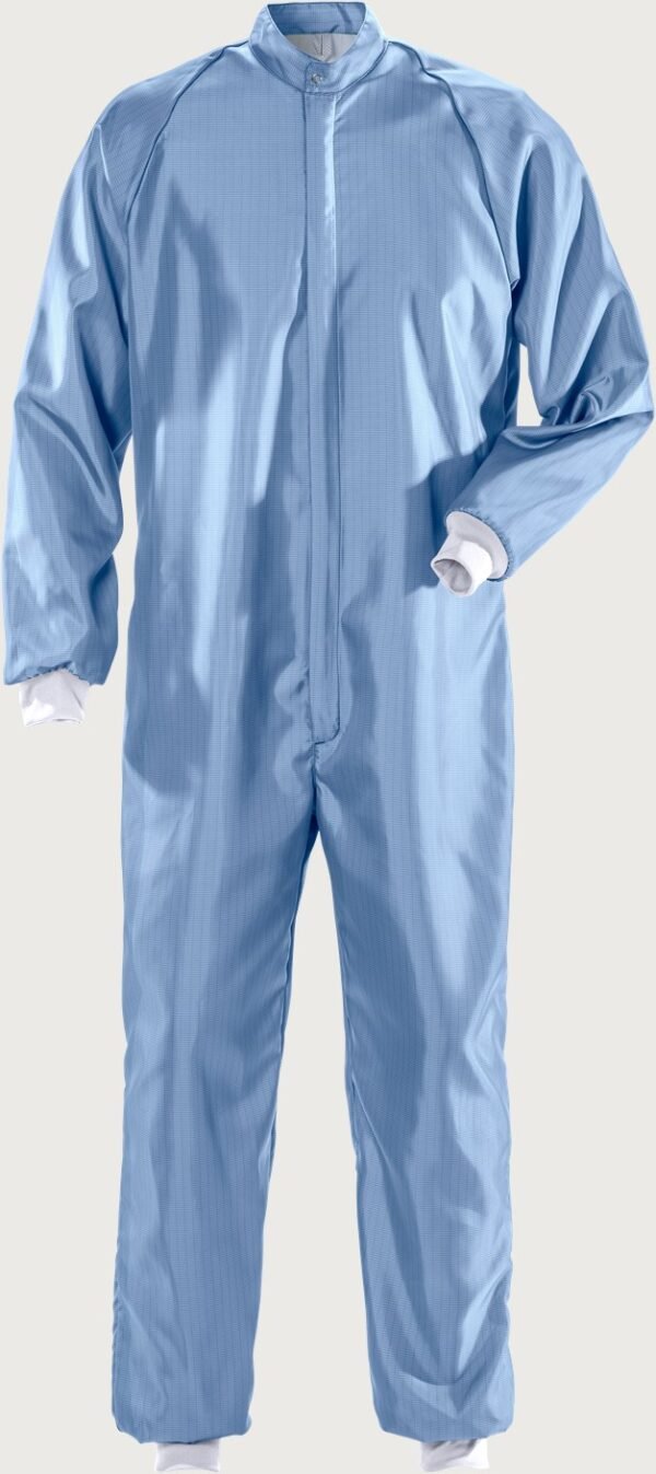 Custom Reusable Controlled-Environment Coverall with Concealed Front Closure — garment development reference